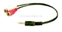 Miniklinkenstecker 3,5mm stereo auf 2 RCA-Buchsen (standard)