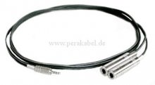 Klinkenstecker 3,5mm stereo auf 2 x Klinkenbuchse 6,3mm mono 6x3