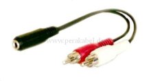Miniklinkenbuchse 3,5mm stereo auf 2 RCA-Stecker (standard) 0,2m
