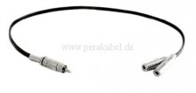 RCA-Stecker(Cinch)metall auf 2x Miniklinkenbuchse 3,5mm metall mono