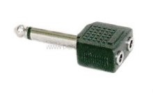 2 Miniklinkenbuchsen 3,5mm mono auf Klinkenstecker 6,3mm mono