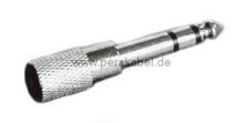 Miniklinkenbuchse 3,5mm stereo auf Klinkenstecker 6,3mm stereo metall