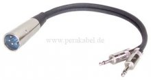 XLR-Stecker 4 polig auf 2x Miniklinkenstecker 3,5mm  0,2m
