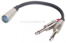 XLR-Stecker 4 polig auf 2x Klinkenstecker 6,3mm 0,2m