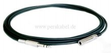 Klinkenstecker 6,3mm metall 3pol auf Klinkenbuchse 6,3mm metall 3pol (DAP MC-216 )