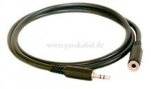 Miniklinkenstecker 3,5mm stereo auf Miniklinkenbuchse 3,5mm stereo (2x 0,18qmm)