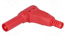 Preview: Messleitung-2x Bananenstecker 4mm Isoliert Gewinkelt auf 2x Krokodilklemme