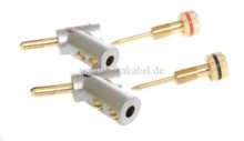 Lautsprecherkabel (Boxenkabel) Klinkenstecker 6,3mm auf Bananenstecker gewinkelt