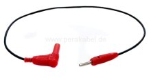 Bananenstecker 4mm auf Bananenstecker 4mm Isoliert / Gewinkelt