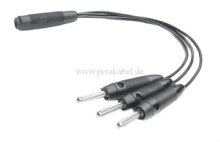 Bananenbuchse 4mm auf 3x Bananenstecker 4mm