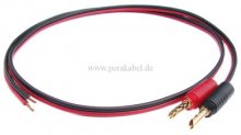 2 Bananenhohlstecker auf 2 abisolierte Innenleiter-HiFi Lautsprecherkabel 6x3