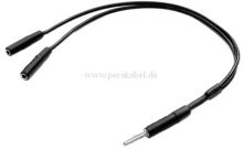 Bananenstecker 2mm auf 2x Bananenbuchse 2mm