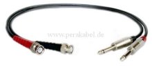 BNC-Stecker auf  Klinkenstecker 6,3mm mono ( Kabel 75 Ohm )