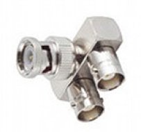 BNC-Stecker auf 2 BNC-Buchsen ( gewinkelt )