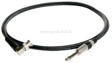 BNC-Stecker 90° 50 Ohm auf Klinkenstecker 6,3mm mono ( Koaxialkabel )