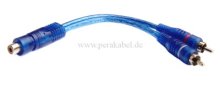 RCA-Buchse auf 2x RCA-Stecker (standard) blau