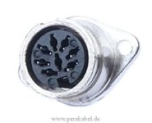 DIN-Buchse Einbau 8pol 270° Renkverschluß ( Bajonettverschluß  )