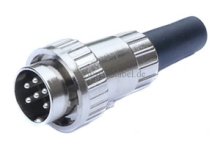 DIN-Kabel Stecker 6polig Renkverschluß ( Innenleiter 4x 0,14qmm )