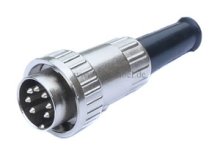 DIN-Stecker 7 polig Renkverschluß ( Kabel 7x 0,14 qmm gefl. Schirm )