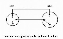 Preview: DIN-Stecker 3polig ( Neutrik NYS 321 )- Pin 1 bel.  auf XLR-Stecker DAP LC-126