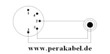 DIN-Stecker (3+5 belegt) auf  Miniklinkenbuchse 2,5mm stereo