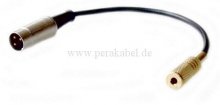 DIN-Stecker 3pol ( NYS 321G )-Pin 1+3 bel. auf Miniklinkenbuchse 3,5mm mono verg.