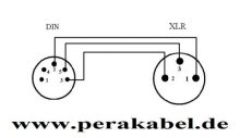 DIN-Stecker 5polig auf XLR-Buchse (Pin3 auf 2/Pin5 auf 3)