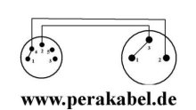 DIN-Stecker 5polig auf XLR-Stecker ( Pin 1+4 an 2 ;  Masse an 1+3 )