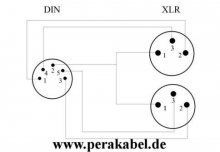 DIN-Stecker 5polig auf 2x XLR-Stecker