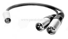 DIN-Stecker 5polig auf 2x XLR-Stecker