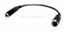 DIN-Stecker 5pol auf Klinkenbuchse 6,3mm mono ( DIN-Stecker Pin 1+4 / 3+5 belegt )