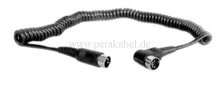 Spiralkabel 3m - DIN-Stecker 5pol ( 1x gewinkelt )
