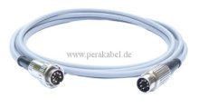 DIN-Stecker 7 polig Renkverschluß auf DIN-Stecker 7 polig ( Kabel 7x 0,14 qmm gefl. Schirm )