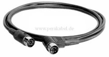 DIN-Kabel - Stecker 7 polig  1x gew. (Schirm an Gehäuse)