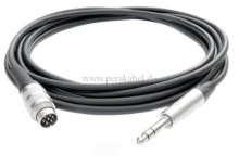 DIN-Stecker 7polig Schraubverschluss auf Klinkenstecker 6,3mm stereo