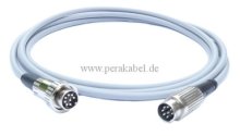 DIN-Stecker 8 polig Renkverschluß auf DIN-Stecker 8  polig ( Kabel 8x 0,14 qmm gefl. Schirm )