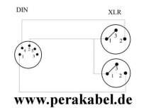 DIN-Stecker auf 2 XLR-Stecker ( 2x 0,22 )