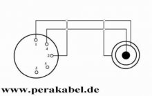 DIN-Stecker 5polig (1+4 bel.) auf  Miniklinkenstecker 2,5mm stereo ME