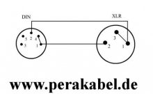 DIN-Buchse 5polig auf XLR-Buchse (1+4 an 2 )