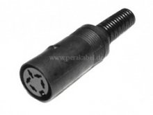 DIN-Kabel Verlängerung ( Innenleiter 4x 0,14qmm ) Stecker/Buchse 5polig 240°