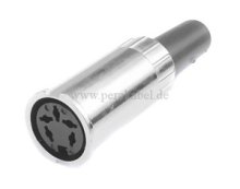 Preview: DIN-Kabel Stecker / Buchse 5polig 240° Renkverschluß ( Innenleiter 4x 0,25qmm )