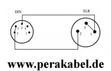 DIN-Buchse 5polig auf XLR-Buchse ( 3+5 an 2 )