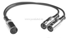 DIN-BUCHSE auf 2 DIN-STECKER (  metall )