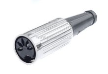 Preview: DIN-STECKER auf 2 DIN-BUCHSEN ( metall  )