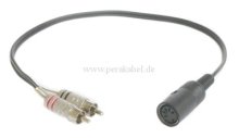 DIN-Buchse 5 pol 3+5 bel. auf  2 x RCA-Stecker