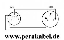 DIN-Buchse 5polig auf XLR-Buchse (Pin 3an2 ; Pin 5an3)