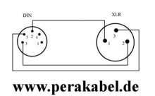 DIN-Buchse 5polig auf XLR-Stecker (Pin 3an2 ; Pin 5an3) DAP MC-216