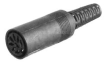 Preview: DIN-Stecker 8 polig auf DIN-Buchse 8 polig 270° Zentralpin ( Schirm an Pin 2 )