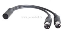 DIN-BUCHSE 3 polig auf 2 x DIN-STECKER 3 polig