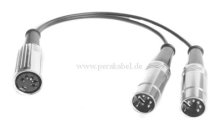 DIN-BUCHSE auf 2 DIN-STECKER (  metall )